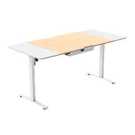 e-Freeflow 160 x 75 Light Wood - White